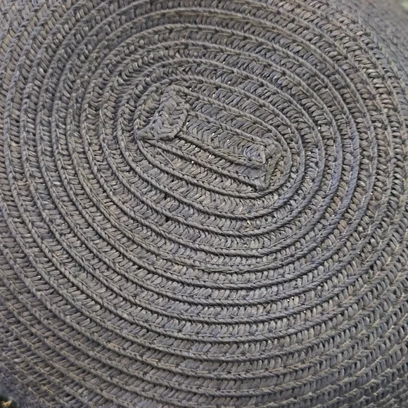 Nine West Stylish Blue Oversized Brim Packable Sun Hat - Picture 3 of 7